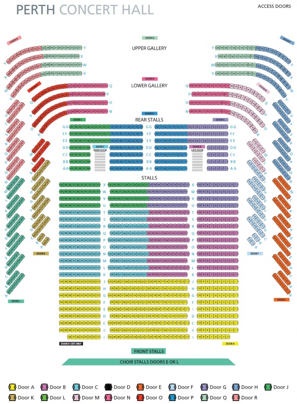 Seating Map Perth Concert Hall